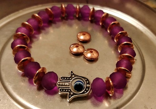 Bracciale hamsa kabbalah - bracciale,