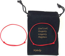 2pz BRACCIALE CORDINO ROSSO