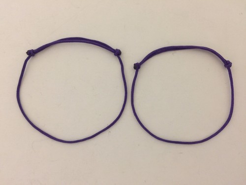 2pz bracciale cordino viola - cordino,