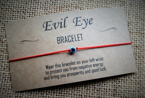 Bracciale auguri corda rossa - bracciale,