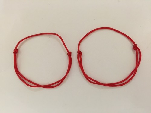 2pz bracciale cordino rosso - 2pz,