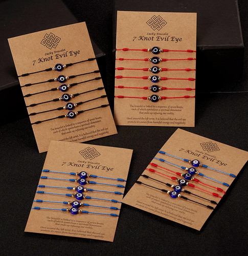 2pz bracciale malocchio corda - 2pz,